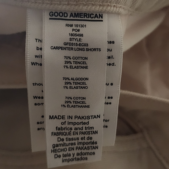 Good American Carpenter Style Long Shorts Women Plus Size - Picture 3 of 4